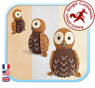 TAWNY Owl Chouette Hibou Amigurumi Crochet - Endangered Animals Species / Espèce Animaux en danger - LINK